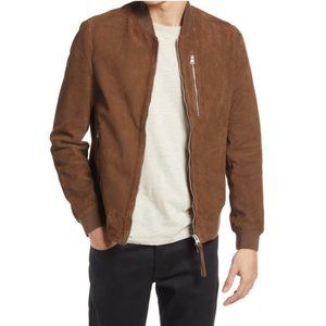 ALLSAINTS KEMBLE SUEDE BOMBER JACKET sz XL